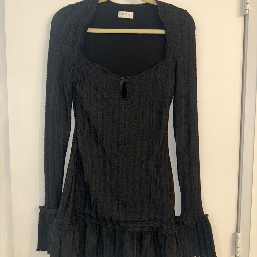 Meshki Black Long Sleeve Dress - Picture 2 of 3
